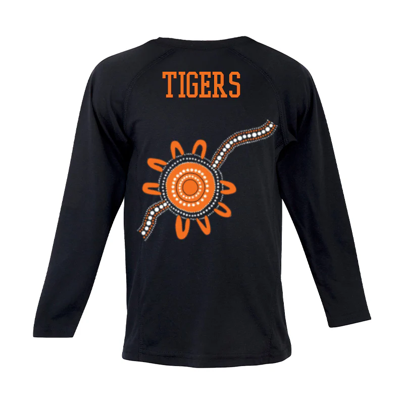 Worrigee Tigers Long Sleeve Tee Kids Black - Image 2