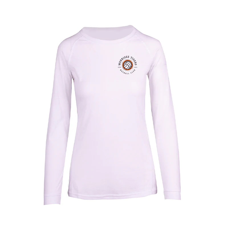 Worrigee Tigers Long Sleeve Tee Ladies White